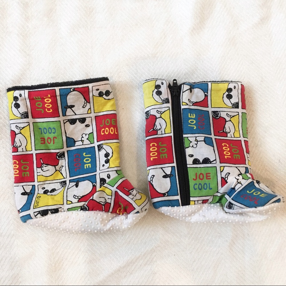 [SNOOPY] Colorful cartoon zip up slippers socks